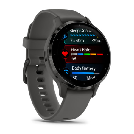 Garmin VENU 3S серый с темно-серым безелем Garmin VENU 3S серый с темно-серым безелем