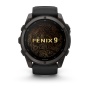 Часы Garmin Fenix 9 - 51 мм, титановый, угольно-серый DLC, черный силиконовый ремешок