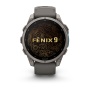 Часы Garmin Fenix 9 - 47 мм, титановый, пепельно-серый силиконовый ремешок