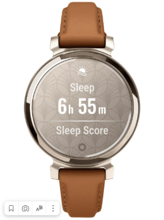 Garmin LILY 2 Classic Cream Gold / Tan Leather Band
