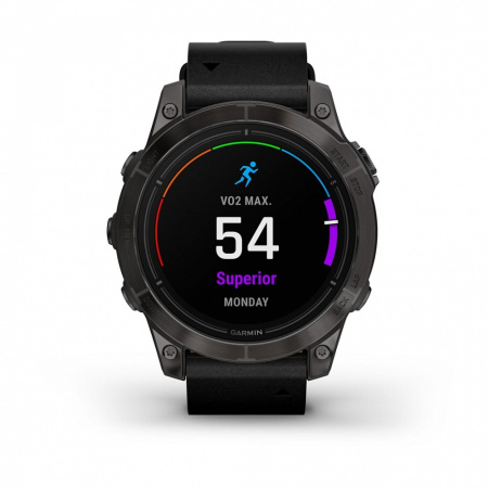 Garmin EPIX PRO (Gen 2) Sapphire Edition 47 мм, титановый, угольно-серый DLC, черный кожаный ремешок Garmin EPIX PRO (Gen 2) Sapphire Edition 47 мм, титановый, угольно-серый DLC, черный кожаный ремешок