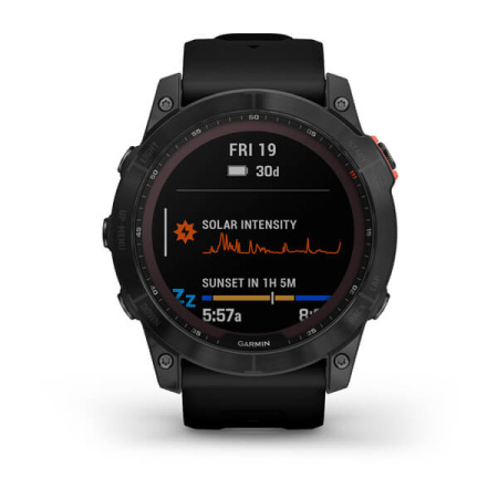 Garmin FENIX 7X Solar серый с черным ремешком