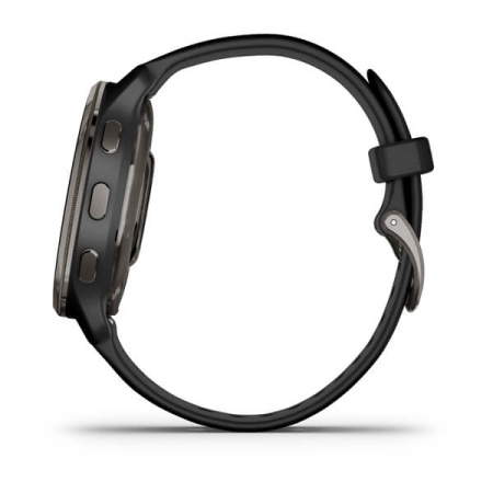 Garmin VENU 2 PLUS черные с серым безелем и силиконовым ремешком