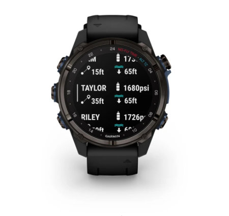 Garmin DESCENT MK3i Карбоново-серый DLC из титана с черным силиконовым ремешком Garmin DESCENT MK3i Карбоново-серый DLC из титана с черным силиконовым ремешком