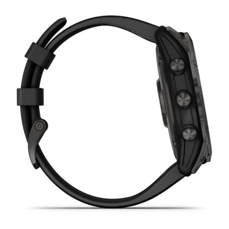 Garmin FENIX 7X Sapphire Solar титановый угольно-серый DLC с силиконовым ремешком Garmin FENIX 7X Sapphire Solar титановый угольно-серый DLC с силиконовым ремешком