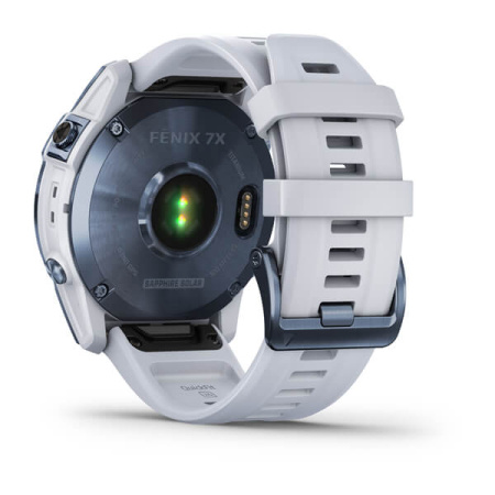 Garmin FENIX 7X Sapphire Solar титановый синий минерал DLC с белым ремешком Garmin FENIX 7X Sapphire Solar титановый синий минерал DLC с белым ремешком