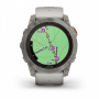 Garmin FENIX 7X PRO Sapphire Solar Edition Титановый корпус с дымчато-серым оранжевым ремешком