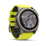 Garmin Fenix 8, 51 мм, Solar, Sapphire Titanium with AMP yellow/graphite силиконовый ремешок