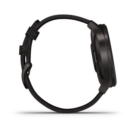 Garmin VIVOMOVE STYLE графитовый с плетеным нейлоновым черным ремешком Garmin VIVOMOVE STYLE графитовый с плетеным нейлоновым черным ремешком
