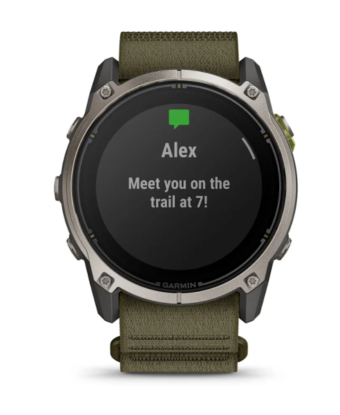 Часы Garmin Enduro 4 с оливковым тканевым ремешком ComfortFit