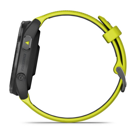 Garmin  FORERUNNER 965 черные, темно-серый DLC титановый безель, с желто-черным ремешком Garmin  FORERUNNER 965 черные, темно-серый DLC титановый безель, с желто-черным ремешком