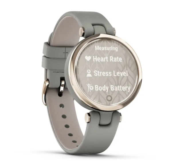 Garmin LILY Classic Edition Кремово-золотой безель с серым корпусом Braloba и итальянским кожаным ремешком Garmin LILY Classic Edition Кремово-золотой безель с серым корпусом Braloba и итальянским кожаным ремешком
