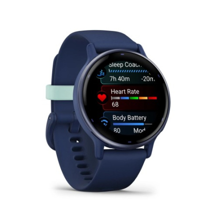 Garmin VIVOACTIVE 5 синие с металлически-синим безелем и силиконовым ремешком Garmin VIVOACTIVE 5 синие с металлически-синим безелем и силиконовым ремешком