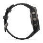Часы Garmin Fenix 9 - 47 мм, титановый, угольно-серый DLC, черный силиконовый ремешок