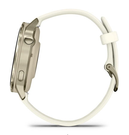 Garmin VENU 4 41 mm, Lunar Gold with Bone Silicone Band and Light Sand Leather Band