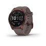 Garmin  FENIX 7S Sapphire Solar титановый темно-бронзовый с сланцево-серым силиконовым ремешком