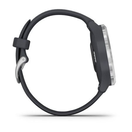 Garmin  VIVOMOVE 3S серебристый циферблат с гранитно-синим ремешком Garmin  VIVOMOVE 3S серебристый циферблат с гранитно-синим ремешком