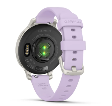 Garmin LILY 2 Active Серебристые с фиолетовым силиконовым ремешком Jasmine