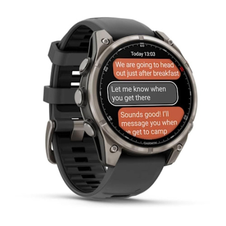 Garmin FENIX 8 Pro – 47 mm, AMOLED Sapphire, Titanium with Graphite/black silicone band