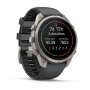 Часы Garmin Fenix 9 Pro - 47 мм, титановый, черный силиконовый ремешок