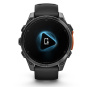 Garmin Fenix 8, 47 мм, AMOLED, Slate Gray with black силиконовый ремешок