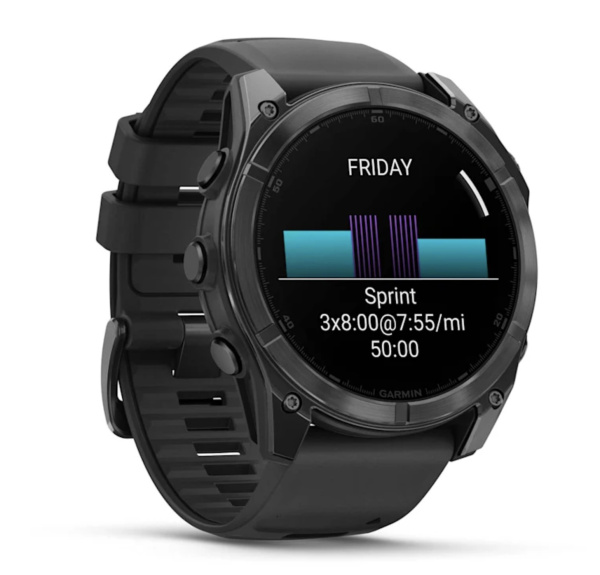Garmin Fenix 8, 51 мм, AMOLED, Slate Gray with black силиконовый ремешок Garmin Fenix 8, 51 мм, AMOLED, Slate Gray with black силиконовый ремешок