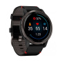 Garmin VENU 2 черные с серым безелем и кожаным ремешком