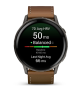 Garmin VENU 4 45 mm, Slate with Black Silicone Band and Brown Leather Band