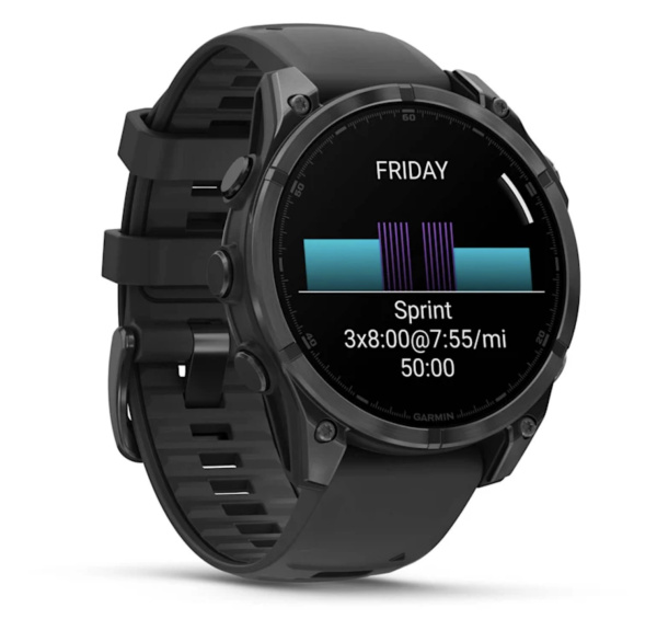 Garmin Fenix 8, 47 мм, AMOLED, Slate Gray with black силиконовый ремешок Garmin Fenix 8, 47 мм, AMOLED, Slate Gray with black силиконовый ремешок