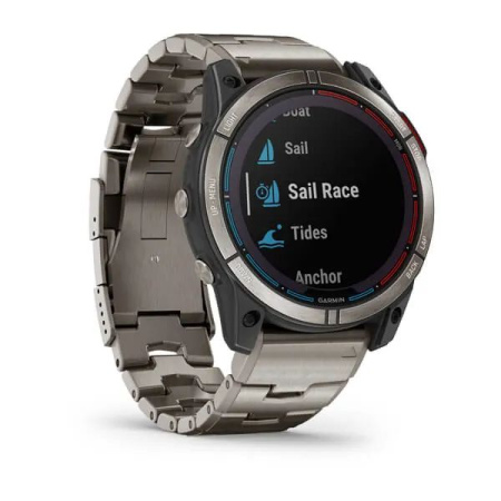 Garmin QUATIX 7X Sapphire Solar титановый с серебристым титановым браслетом