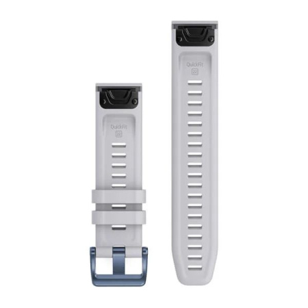 Garmin QUICKFIT 22 ММ (силикон) светло-серый с синей застежкой
