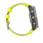 Garmin Fenix 8, 51 мм, Solar, Sapphire Titanium with AMP yellow/graphite силиконовый ремешок
