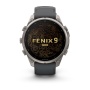 Часы Garmin Fenix 9 Pro - 47 мм, титановый, черный силиконовый ремешок