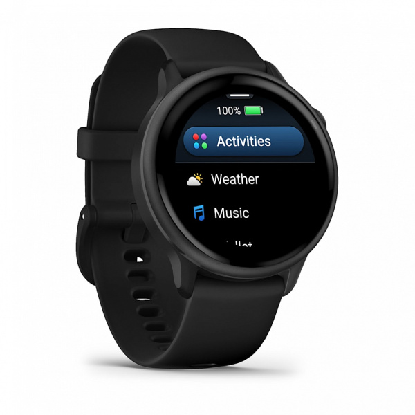 Garmin VIVOACTIVE 6 темно-серые с черным ремешком Garmin VIVOACTIVE 6 темно-серые с черным ремешком