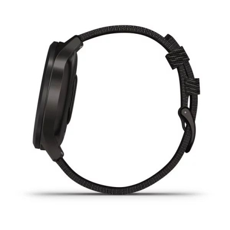 Garmin VIVOMOVE STYLE графитовый с плетеным нейлоновым черным ремешком Garmin VIVOMOVE STYLE графитовый с плетеным нейлоновым черным ремешком