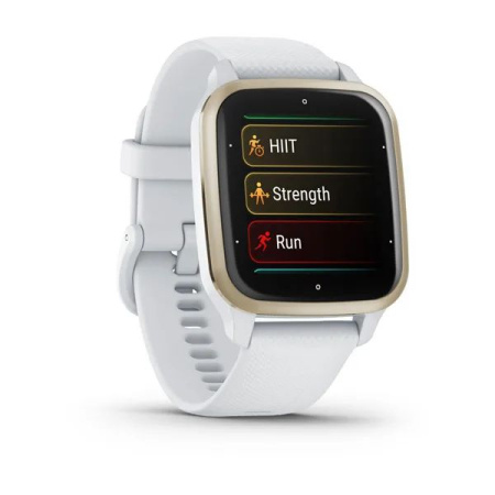 Garmin VENU Sq 2 белые с кремово-золотым алюминиевым безелем Garmin VENU Sq 2 белые с кремово-золотым алюминиевым безелем