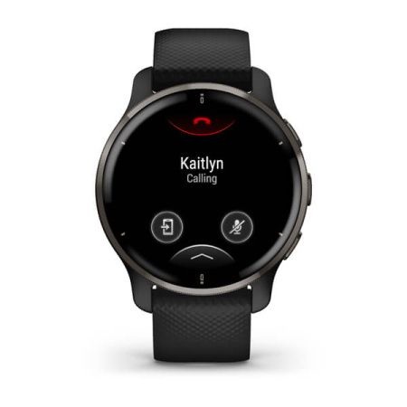 Garmin VENU 2 PLUS черные с серым безелем и силиконовым ремешком