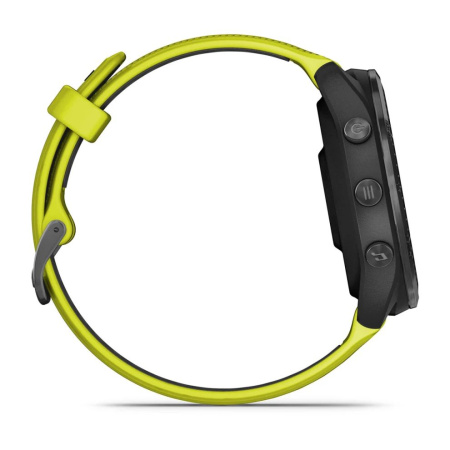 Garmin  FORERUNNER 965 черные, темно-серый DLC титановый безель, с желто-черным ремешком Garmin  FORERUNNER 965 черные, темно-серый DLC титановый безель, с желто-черным ремешком