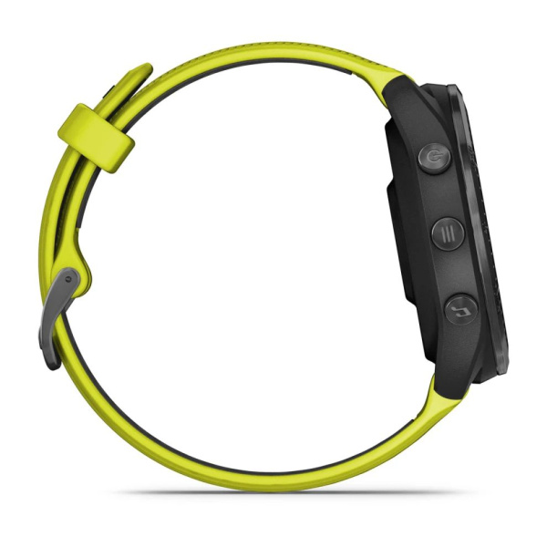 Garmin  FORERUNNER 965 черные, темно-серый DLC титановый безель, с желто-черным ремешком Garmin  FORERUNNER 965 черные, темно-серый DLC титановый безель, с желто-черным ремешком