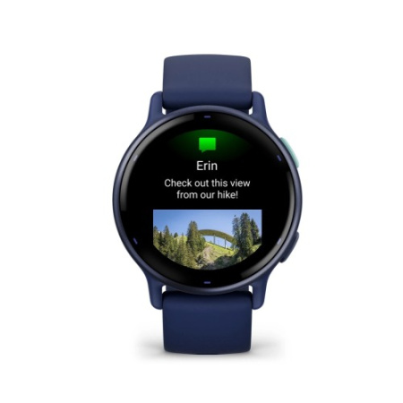 Garmin VIVOACTIVE 5 синие с металлически-синим безелем и силиконовым ремешком Garmin VIVOACTIVE 5 синие с металлически-синим безелем и силиконовым ремешком