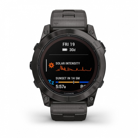 Garmin FENIX 7X PRO Sapphire Solar Edition Титановый угольно-серый корпус с DLC-покрытием и титановым браслетом