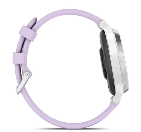 Garmin LILY 2 Active Серебристые с фиолетовым силиконовым ремешком Jasmine