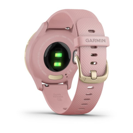 Garmin VIVOMOVE 3S золотистый циферблат с розовым ремешком Garmin VIVOMOVE 3S золотистый циферблат с розовым ремешком