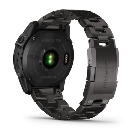 Garmin FENIX 7X Sapphire Solar титановый угольно-серый DLC с угольно-серым титановым DLC браслетом
