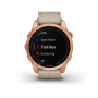 Garmin FENIX 7S Sapphire Solar титановый цвета розовое золото с песчаным кожаным ремешком Garmin FENIX 7S Sapphire Solar титановый цвета розовое золото с песчаным кожаным ремешком