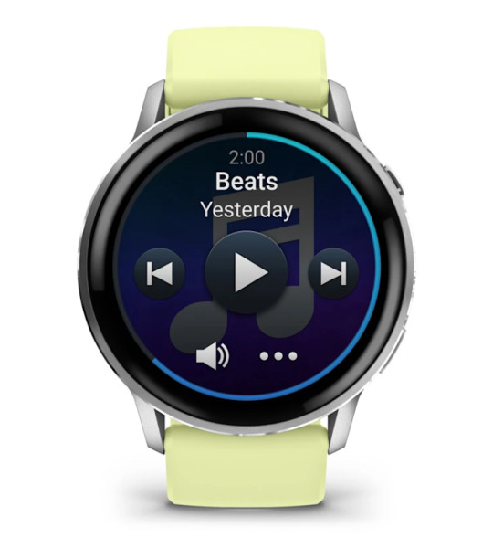 Garmin VENU 4  45 mm, Silver with Citron Silicone band Garmin VENU 4  45 mm, Silver with Citron Silicone band