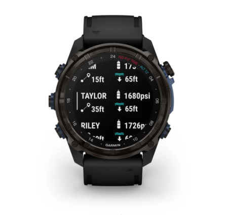Garmin DESCENT MK3i  Cерый DLC из титана с черным силиконовым ремешком 51 mm