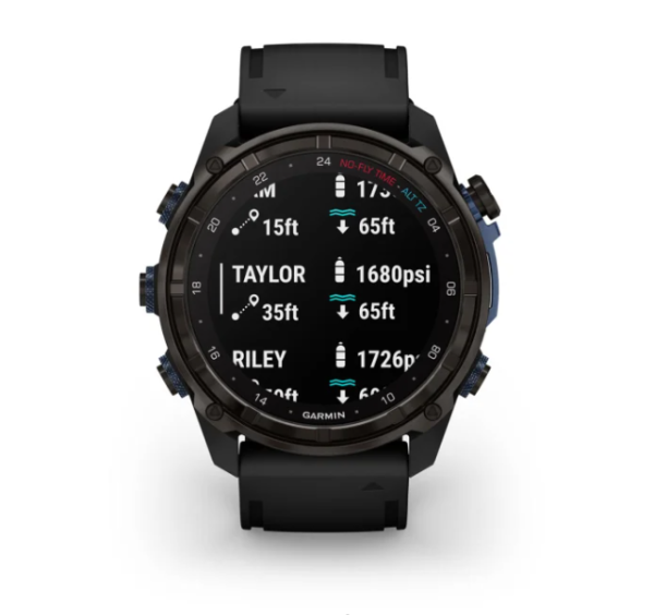 Garmin DESCENT MK3i  Cерый DLC из титана с черным силиконовым ремешком 51 mm