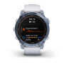 Garmin FENIX 7 Sapphire Solar титановый синий минерал DLC с белым ремешком