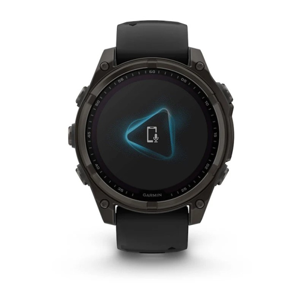 Garmin Fenix 8, 47 мм, Solar, Sapphire Carbon Gray DLC Titanium with Black/Pebble Gray силиконовый ремешок Garmin Fenix 8, 47 мм, Solar, Sapphire Carbon Gray DLC Titanium with Black/Pebble Gray силиконовый ремешок